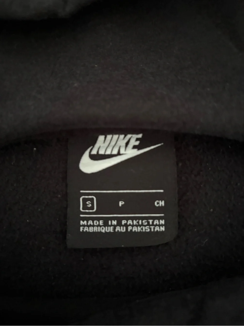 Nike Black Pullover Hoodie with White Swoosh Label